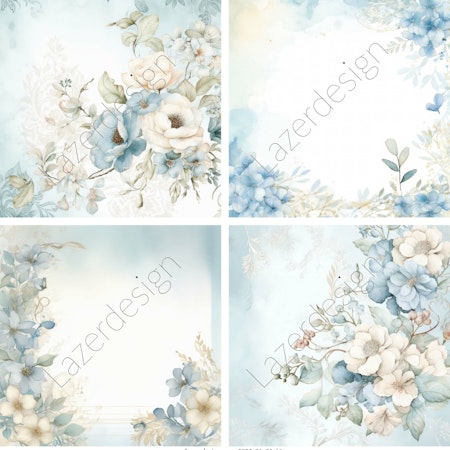 2024-31x31-11 Papper Blå Blomma