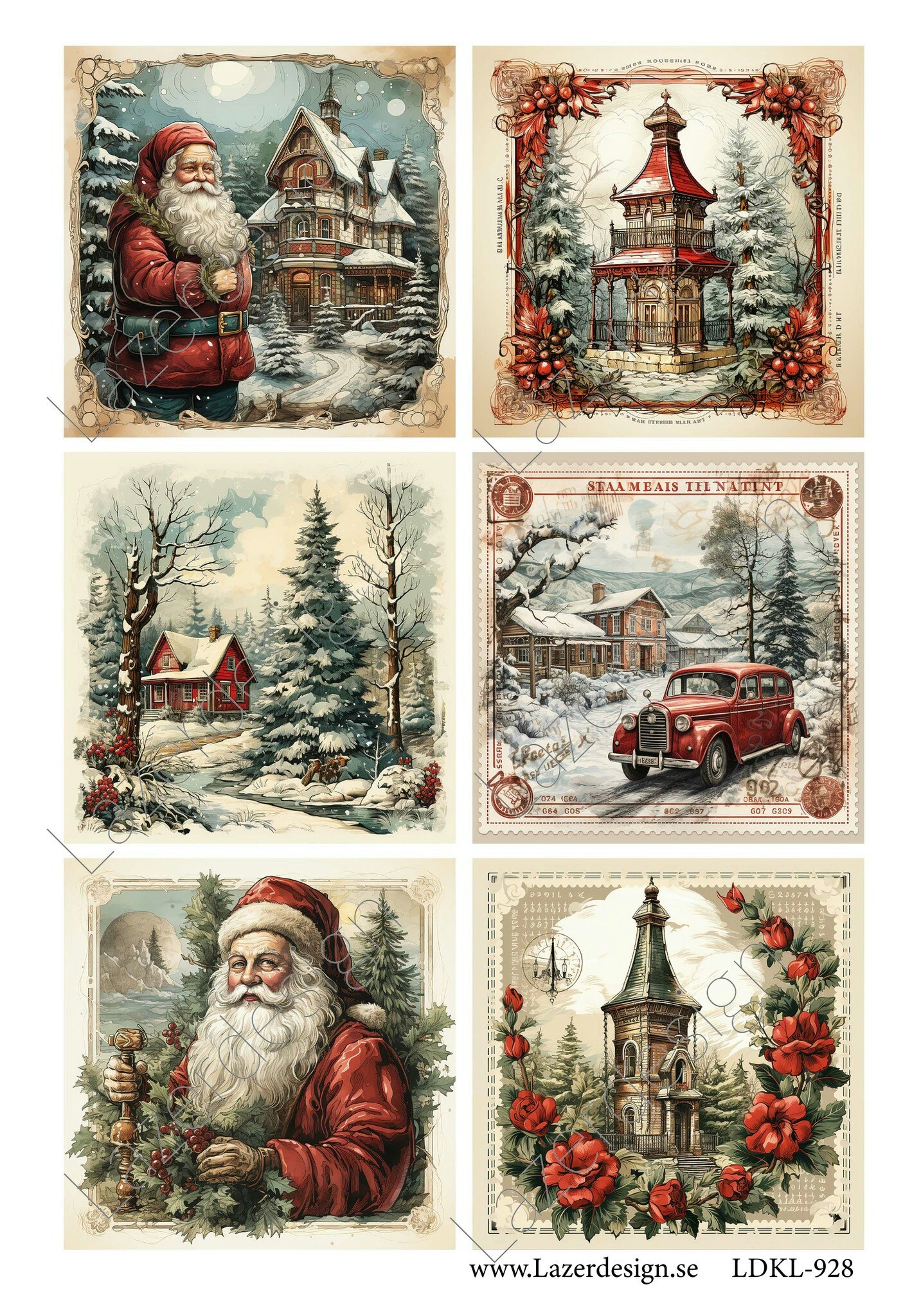 LDKL-928 Klippark Vintage Julmotiv