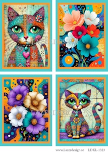 LDKL-1323 Klippark Katt-Blommor