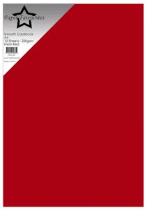 PFSS704- Smooth Cardstock Fresh Red A4
