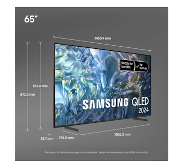 Samsung 65" TQ65Q60DAUXXC 4K QLED Smart TV – Fantastisk Bildkvalitet och Smarta Funktioner i En Elegant Design!