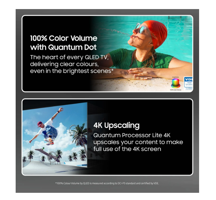 Samsung 65" TQ65Q60DAUXXC 4K QLED Smart TV – Fantastisk Bildkvalitet och Smarta Funktioner i En Elegant Design!