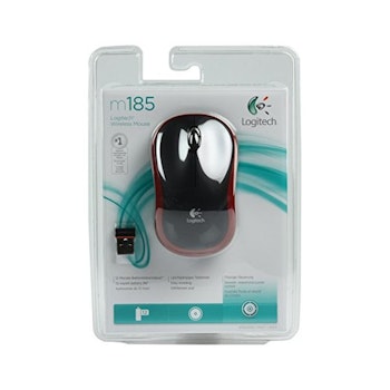 Logitech Wireless Mouse M185 Red