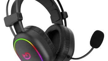 Hörlurar med mikrofon Gaming Hiditec Erys ARGB Svart Multicolour