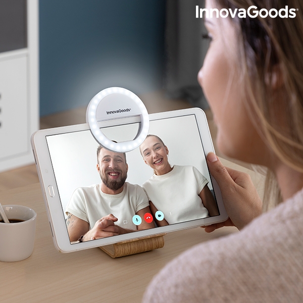 Återuppladdningsbar ljusring för selfies Instahoop InnovaGoods Gadget Tech