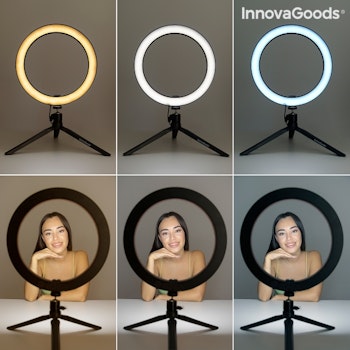 Selfie -ringljus med stativ och fjärrkontroll Youaro InnovaGoods V0103280 Gadget Tech