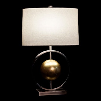 Bordslampa DKD Home Decor Vit Silver Polyester Metall Gyllene