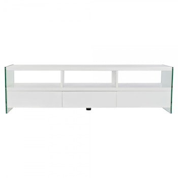 TV-möbler DKD Home Decor Vit Glas MDF (160 x 45 x 40 cm)