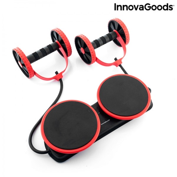 Magrulle med roterande skivor, elastiska band och träningsguide Twabanarm InnovaGoods Wellness Sport!