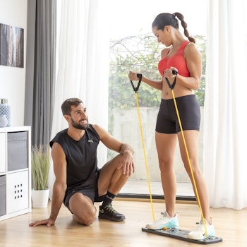 Upphävningsbräda med Motståndsband och Träningsguide Pulsher InnovaGoods Sport Fitness!