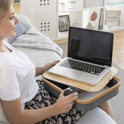 Transportabelt skrivbord för bärbara datorer med förvaringsfack Larage InnovaGoods Home Living!