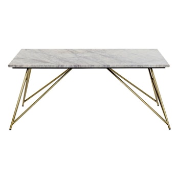 Sidobord DKD Home Decor Gyllene Vit Marmor Järn (100 x 61 x 42 cm)