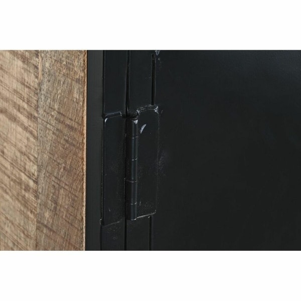 Skänk DKD Home Decor Brun Svart Metall Mangoträ (160 x 40 x 90 cm)