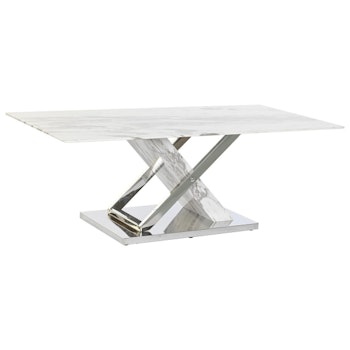Soffbord DKD Home Decor Glas Stål (120 x 60 x 42 cm)