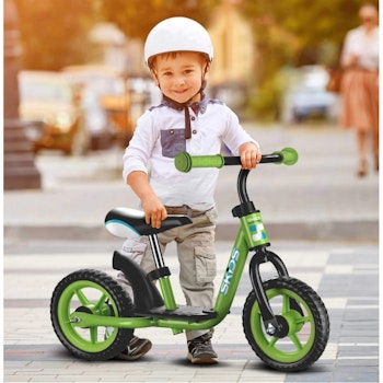 Barncykel Skids Control Stål Grön Nylon Fotpall