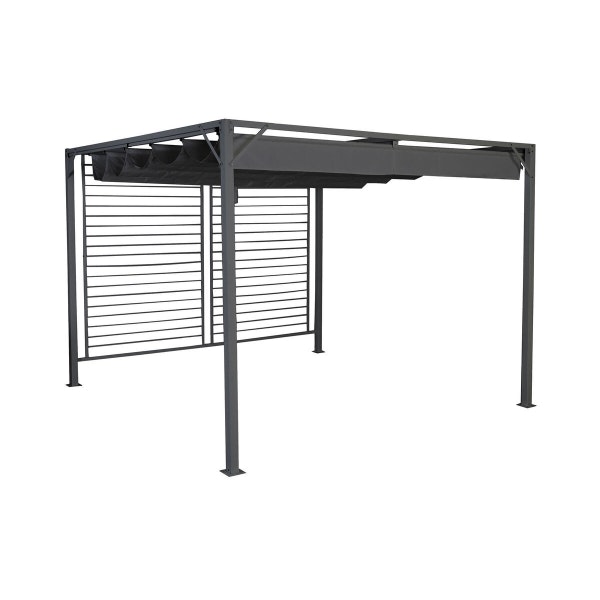 Pergola DKD Home Decor Grå 300 x 300 x 230 cm Stål