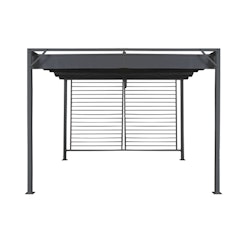 Pergola DKD Home Decor Grå 300 x 300 x 230 cm Stål