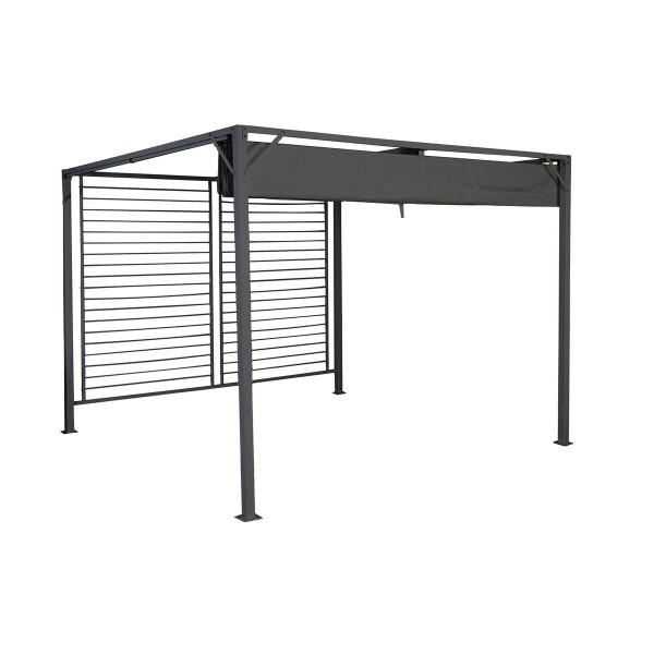 Pergola DKD Home Decor Grå 300 x 300 x 230 cm Stål