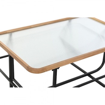 Soffbord DKD Home Decor Glas Metall (90 x 60 x 46 cm)