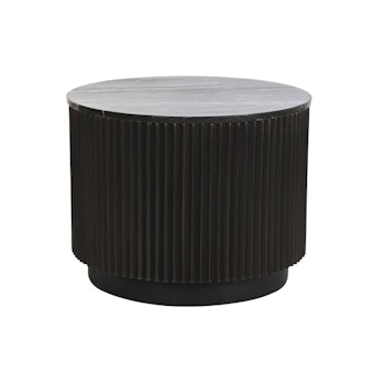Soffbord DKD Home Decor Svart 61 x 61 x 47,5 cm Metall Marmor