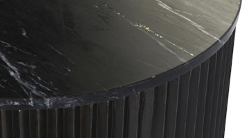 Soffbord DKD Home Decor Svart 61 x 61 x 47,5 cm Metall Marmor