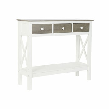 Sidobord DKD Home Decor S3022705 Vit Grå Poppel 100 x 32 x 85 cm