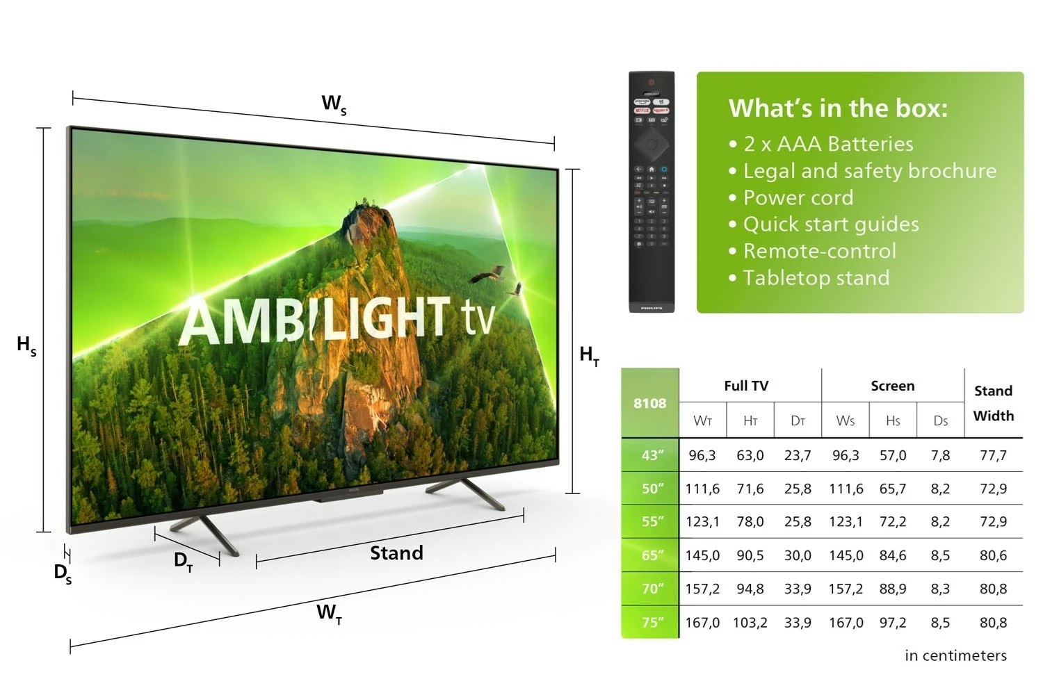 Philips 70" 70PUS8108 / 4K Ambilight / LED / Smart TV