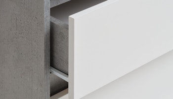 Byrå BILLUND 3+3 lådor vit/betong