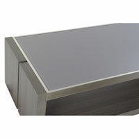 Soffbord DKD Home Decor Glas Aluminium Tölgy Härdat glas (120 x 60 x 37,5 cm)