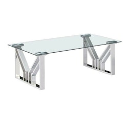 Soffbord DKD Home Decor Transparent Glas Stål 130 x 70 x 45 cm