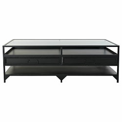 Soffbord DKD Home Decor Metall Glas (120 x 60 x 40 cm)