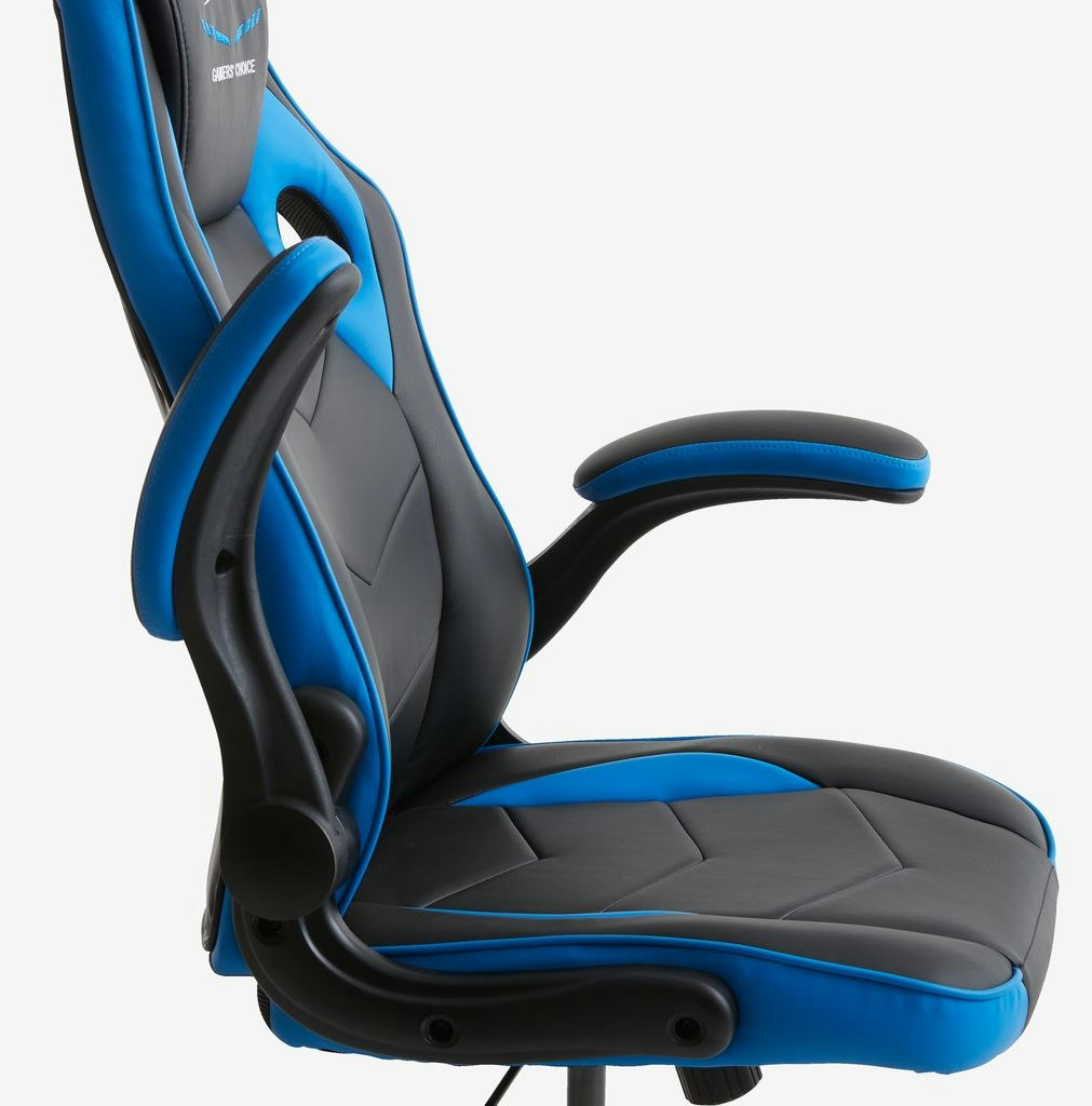 Gamingstol svart/blå konstläder/mesh