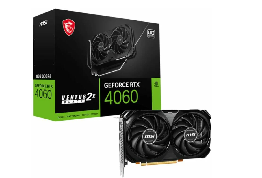MSI GeForce RTX 4060 VENTUS 2X BLACK 8GB OC