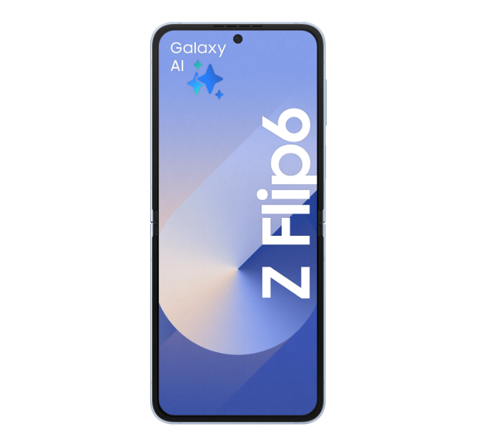 Samsung Galaxy Z Flip6 – Revolutionerande design i elegant blå färg!