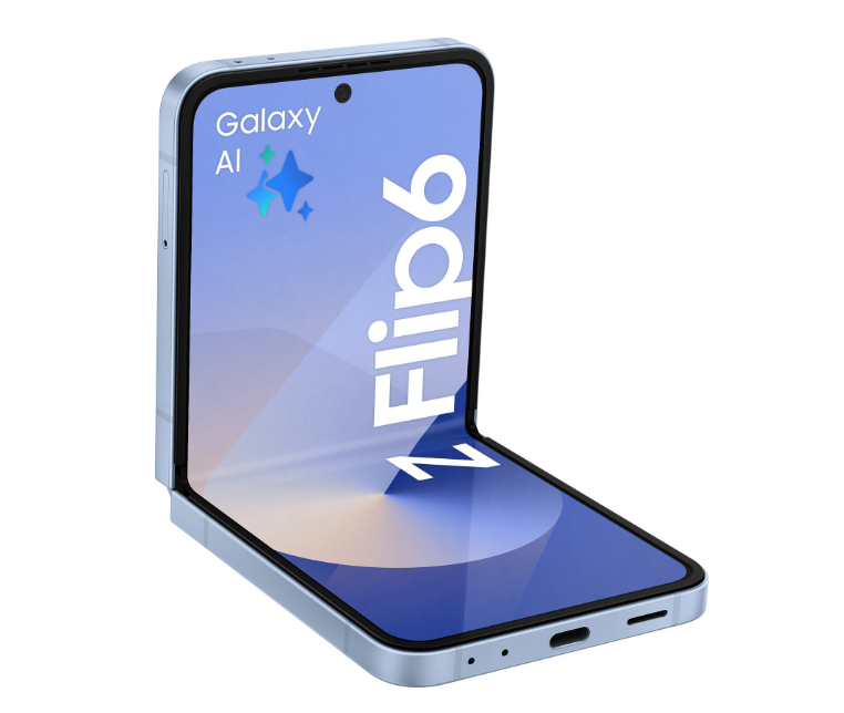 Samsung Galaxy Z Flip6 – Revolutionerande design i elegant blå färg!