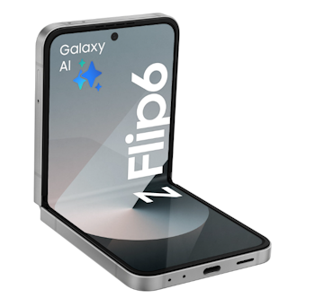 Samsung Galaxy Z Flip6 – Innovativ design i stilren silver!