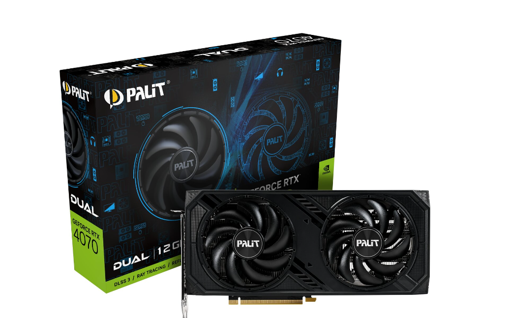 Palit GeForce RTX 4070 Dual 12GB – Kraftfullt Grafikkort för Gaming och Kreativitet!