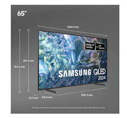 Samsung 65" TQ65Q60DAUXXC 4K QLED Smart TV – Fantastisk Bildkvalitet och Smarta Funktioner i En Elegant Design!