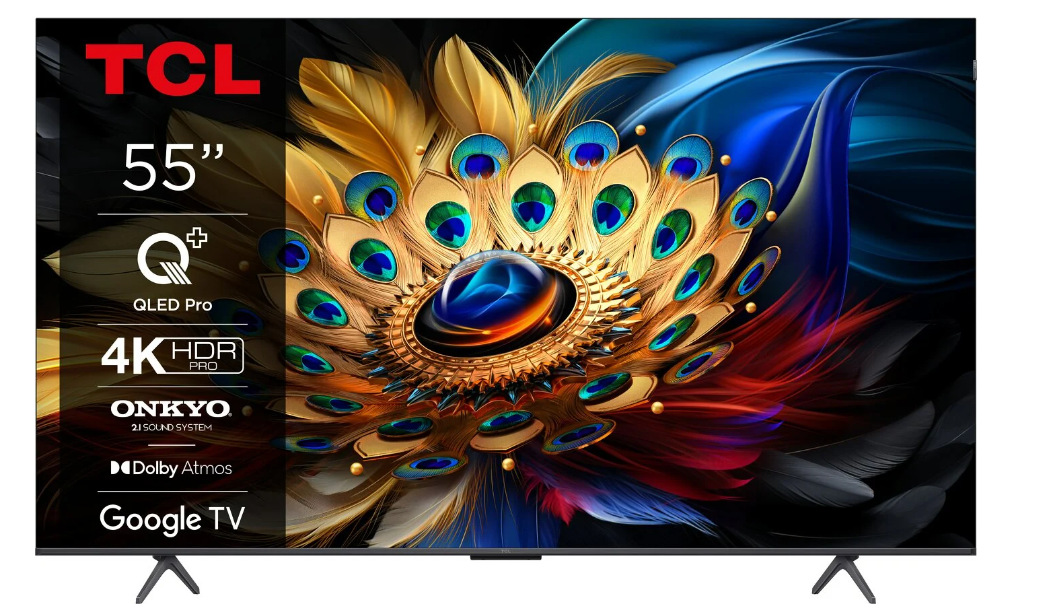 TCL 55C61B 55" 75" QLED PRO 4K Ultra HD Smart TV – Enastående Bildkvalitet med Google TV!