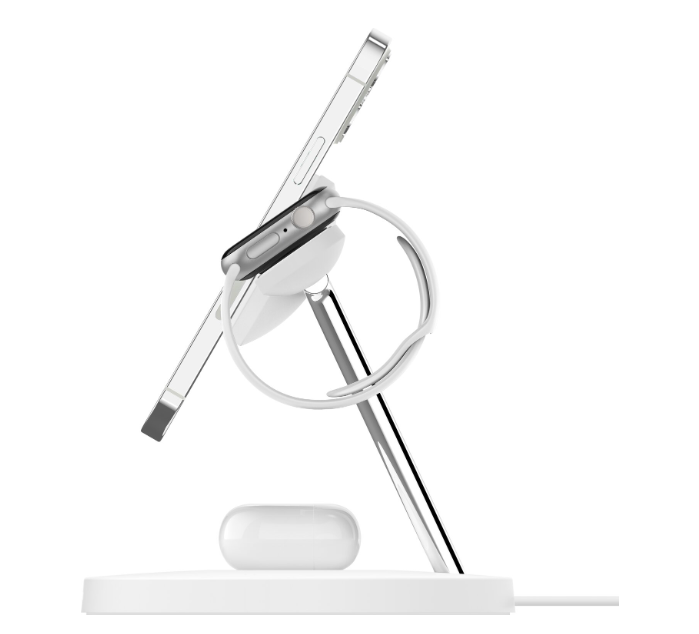 Belkin MagSafe 3-i-1 Trådlös Laddare – 15W Snabbladdning för iPhone, AirPods och Apple Watch!