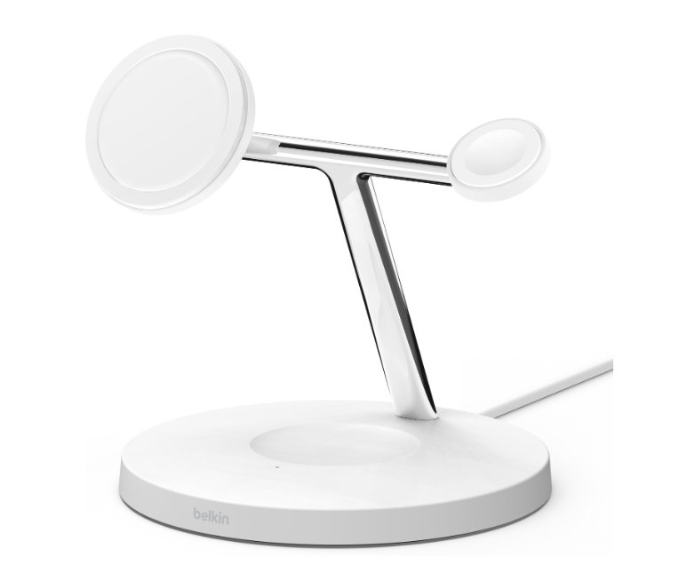 Belkin MagSafe 3-i-1 Trådlös Laddare – 15W Snabbladdning för iPhone, AirPods och Apple Watch!