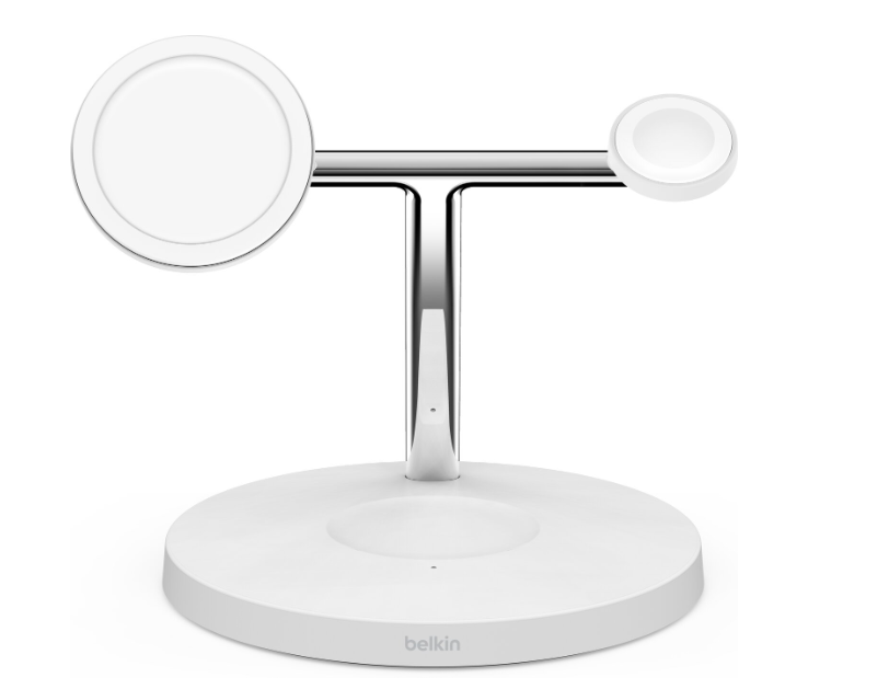 Belkin MagSafe 3-i-1 Trådlös Laddare – 15W Snabbladdning för iPhone, AirPods och Apple Watch!