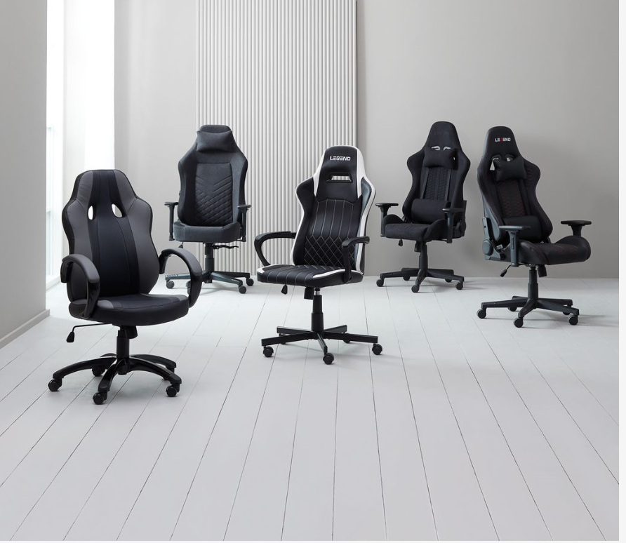 Gamingstol LERBJERG – Svart/Vit i Stilrent Konstläder för Maximal Komfort