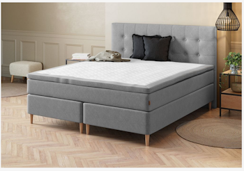 Kontinentalsäng GOLD C75 Memory – 160x200 cm i Lyxig Grå med Minneskum för Ultimat Sovkomfort