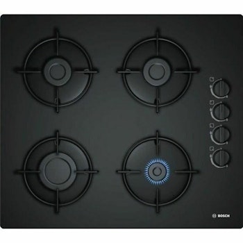 Gasplatta BOSCH POP6B6B10 – 60 cm Stilren Svart Gashäll med Fyra Brännare och 7400 W Effekt