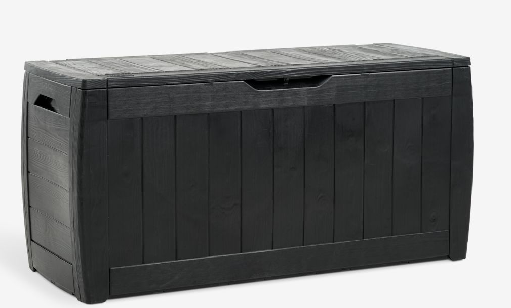 Dynbox BISNAP – 117x58x45 cm Rymlig Förvaringsbox i Svart för Utemöbler