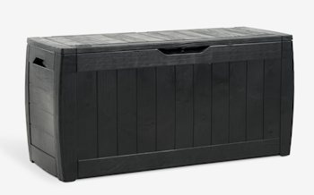 Dynbox BISNAP – 117x58x45 cm Rymlig Förvaringsbox i Svart för Utemöbler