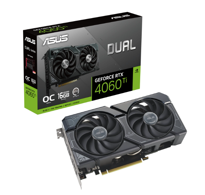 ASUS Dual GeForce RTX 4060 Ti 16GB OC – Kraftfullt Grafikkort för Gaming och Kreativitet