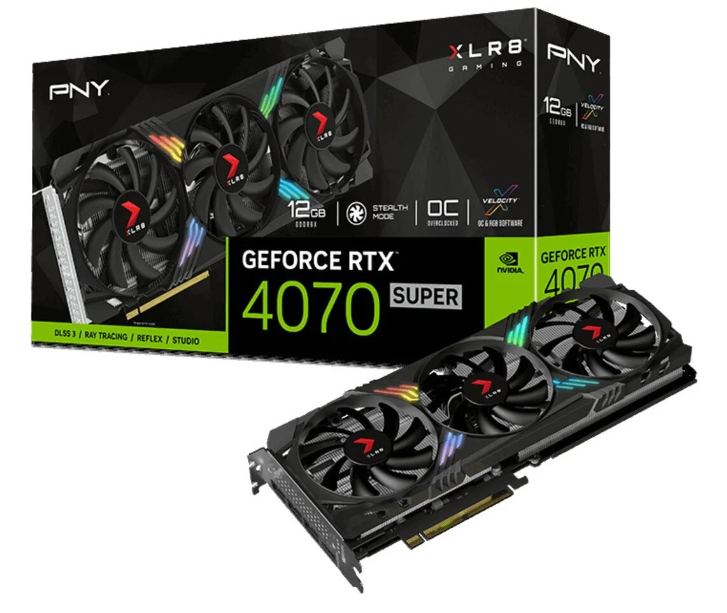 PNY GeForce RTX 4070 SUPER XLR8 VERTO OC 12GB – Förstklassig Prestanda för Gaming och Kreativt Arbete