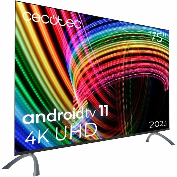 Cecotec A3 Series ALU30075 75" 4K Ultra HD Smart TV – Storslagen Bildkvalitet med HDR10 och Dolby Vision